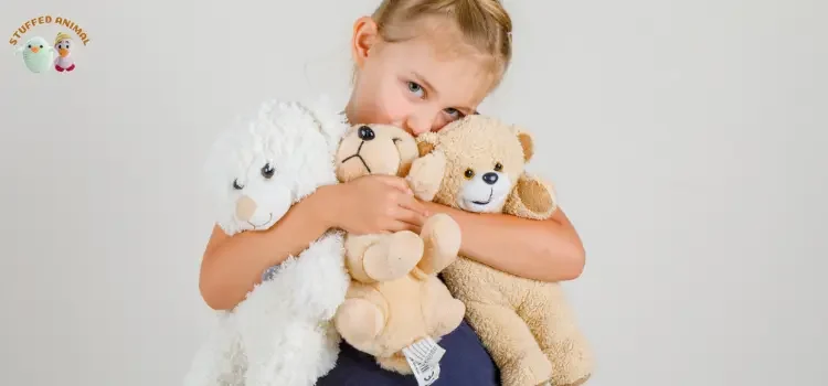 Child Hugging Stuffed Animals